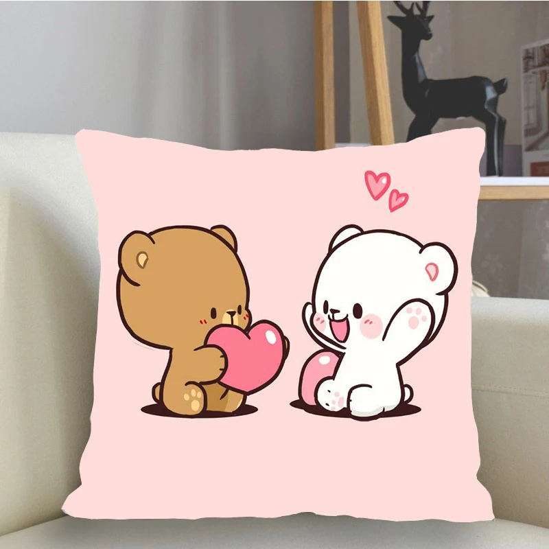 Cute Cartoon Bubu Dudu Print Pillow Case Panda Bear Living Room Pillow Covers Home Decoration Sofa/Bed Cushion Cover 45x45cm