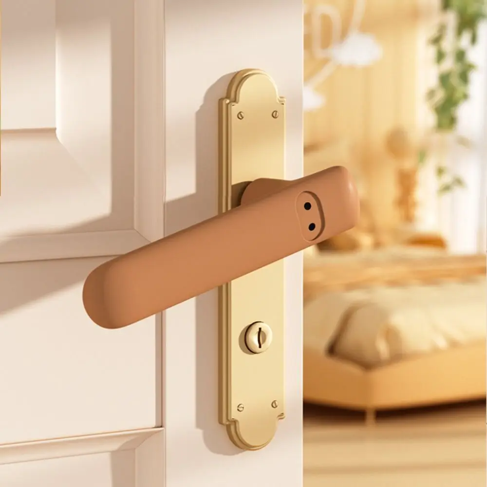 Portable Silicone Door Handle Cover Anti Collision Anti-Static Doorknob Sleeve Silent Anti-Slip Door Knob Cover Home Decoration