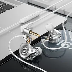 High - Fidelity Wired Headphones with 9D Surround Sound and Detachable Cable (White 3.5mm)
