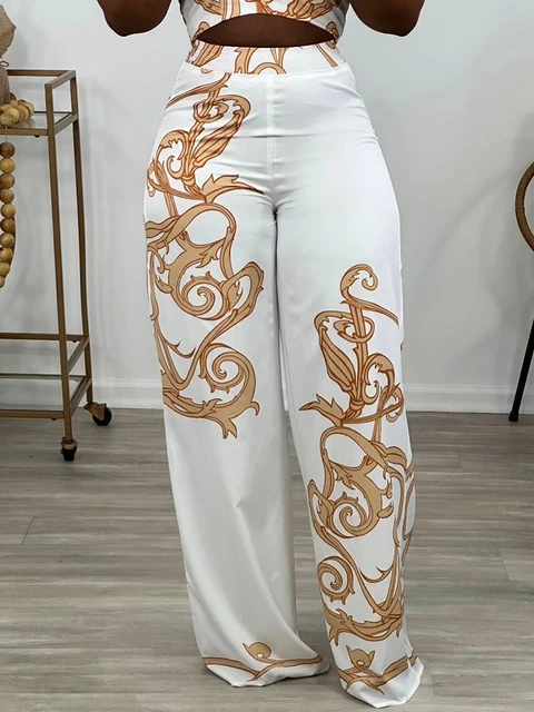 Set Donna 2 Pezzi Top E Pantaloni - Tuta Casual Stampata Estiva - Foto 2
