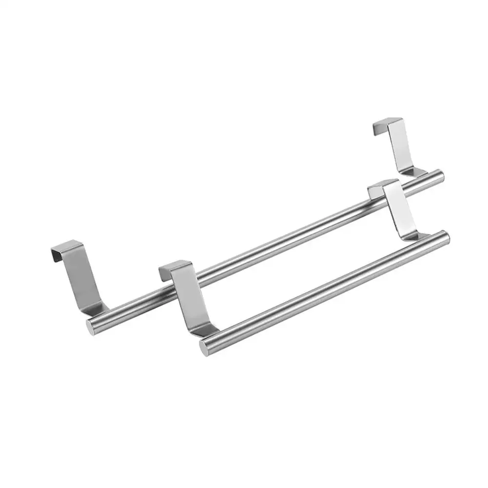 Description Picture 3 of itemStainless Steel Towel Rack Bathroom Towel Holder Stand Mounted Hanging Shelf Door Wall Cabinet Organizer Bar Kitchen Towels I4D7