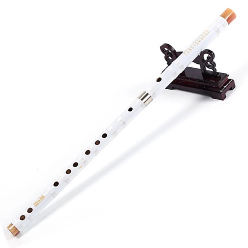 

High Quality Chinese Flute White/Black Bamboo Dizi Two Section Style Easy To Carry Travel Music Flute Key Of C/D/E/F/G