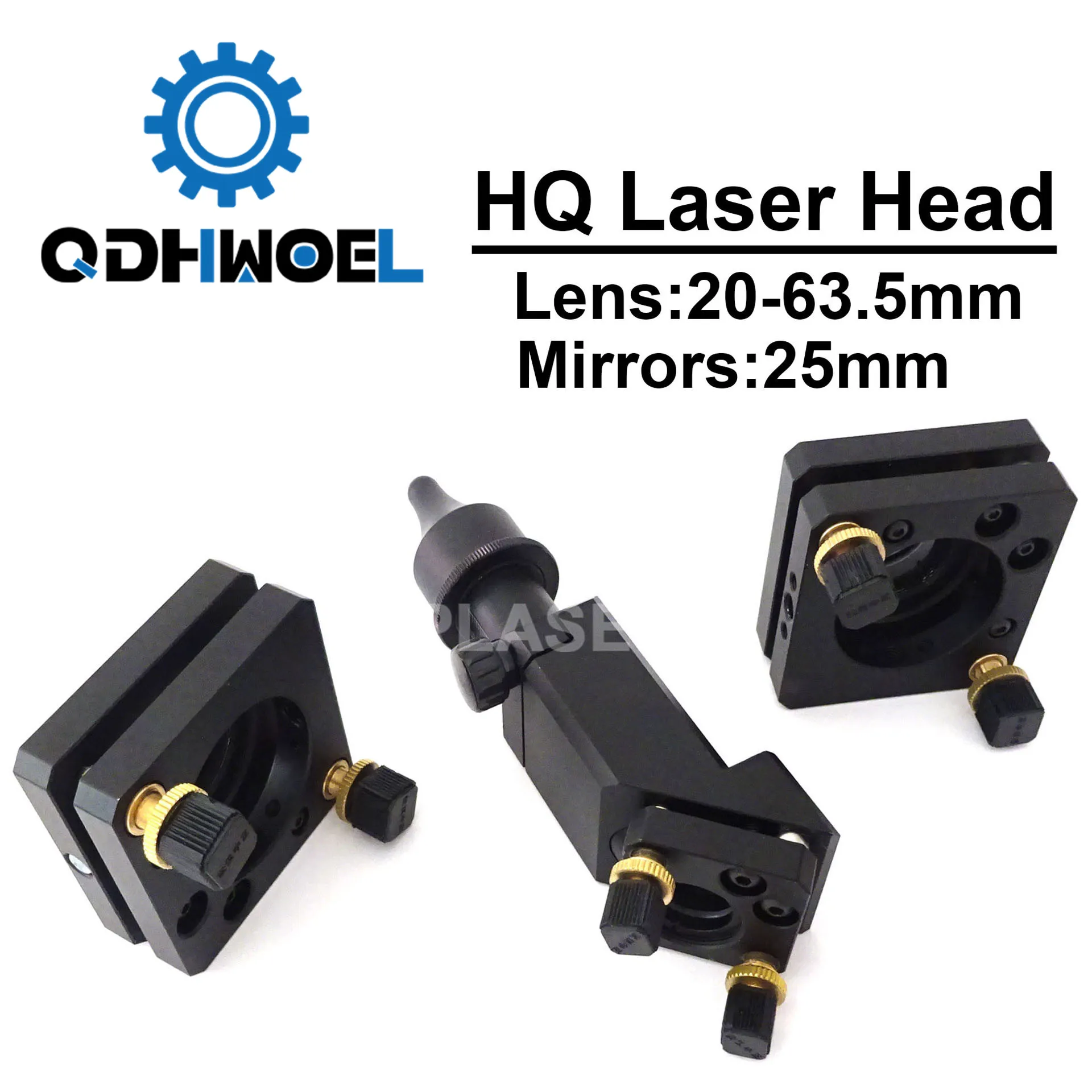 

QDHWOEL High Quality CO2 Laser Head 20-63.5mm Lens 25mm Mirrors for Co2 Laser Engraving and Cutting Machine