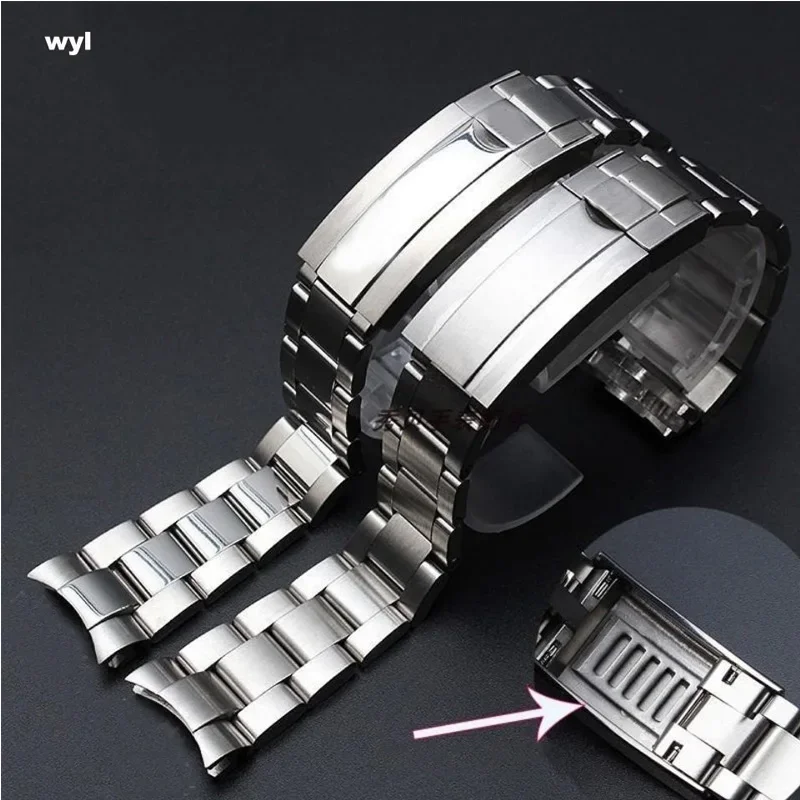 Orologio Bracciale Per Rolex Submariner Daytona Sup Gmt Uomo Fine-Tuning Pull Clasp Strap Stainless 904Lsteel Watch Chain 20Mm