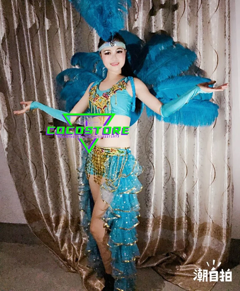 Feather Stage Wear Brazilian Samba Paradise Carnival Feather Costumes Sexy  Women Opening Show Performance Role Dancing Costume - Belly Dancing -  AliExpress