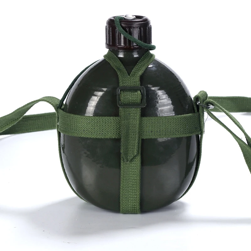 New 1.5L Army Military Outdoor Camping Trip Cycling Aluminum Water Bottle Canteen