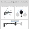 170cm 135cm Heavy Wall Mount Boom Arm Projector Bracket for Photography Studio Softbox Video Strobe Ring Lights 3