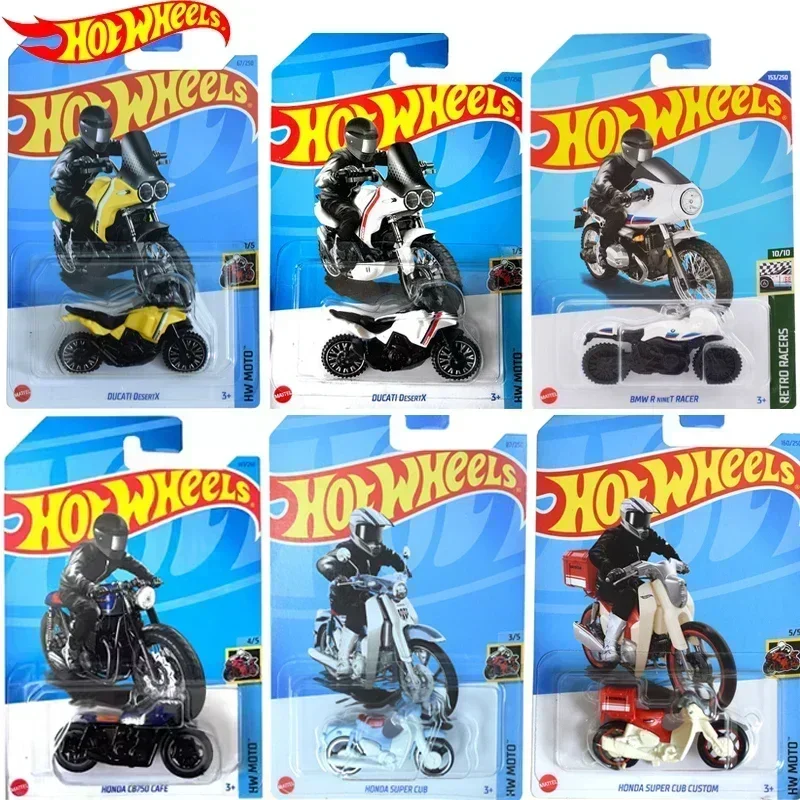 Original Hot Wheels Moto Bmw Ducati Desertx Hond Toys For Boy Hw Moto 1/64 Diecast Cara Collection Regalo Per Bambini