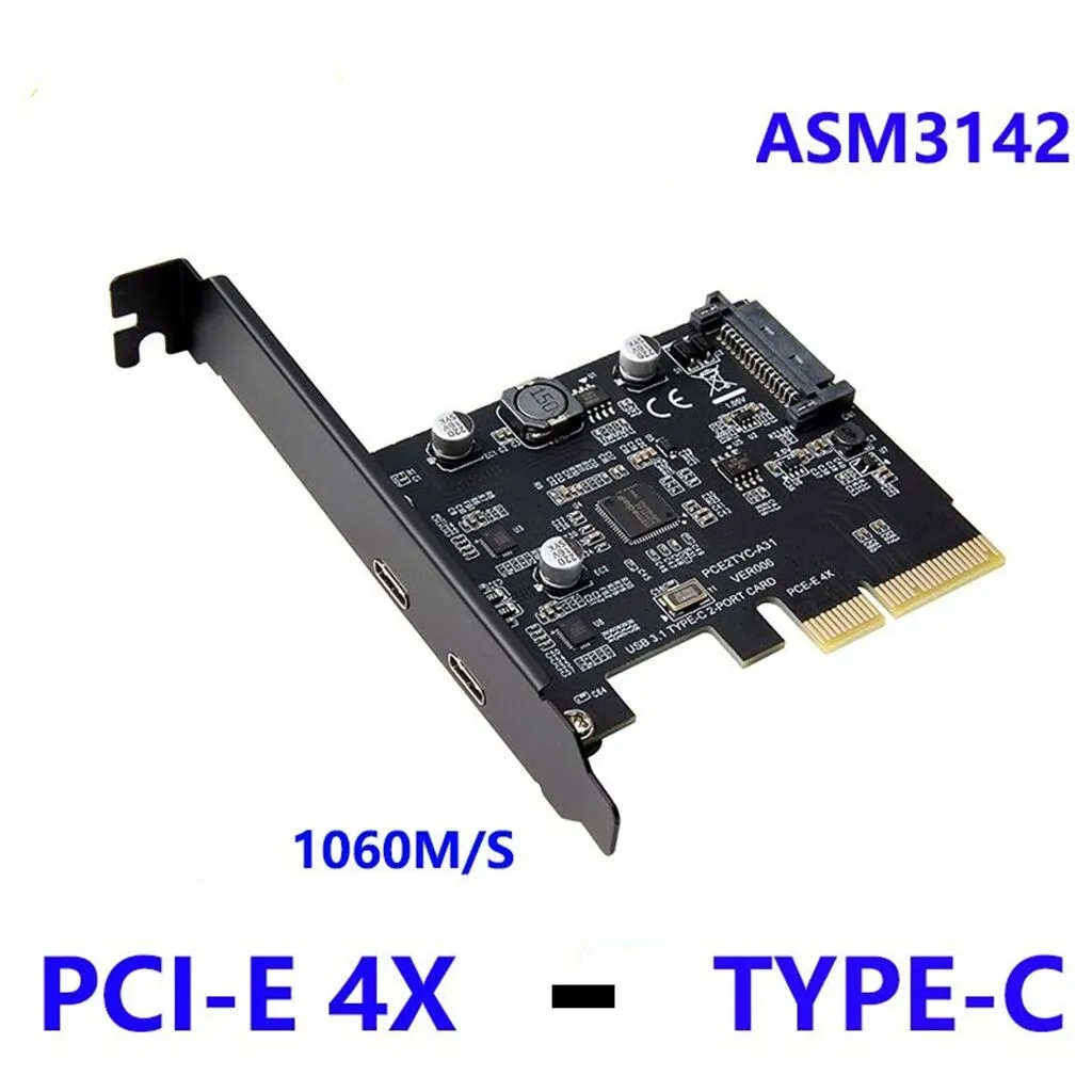 

Плата расширения PCI Express 3,0 USB 3.1 PCI-E 10 Гбит/с ASM3142