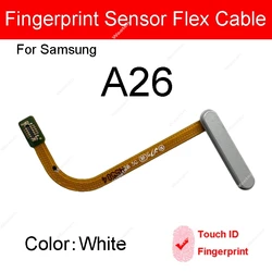 Fingerprint Sensor Flex Cable with Touch ID and Power Button Functionality (A26 White)
