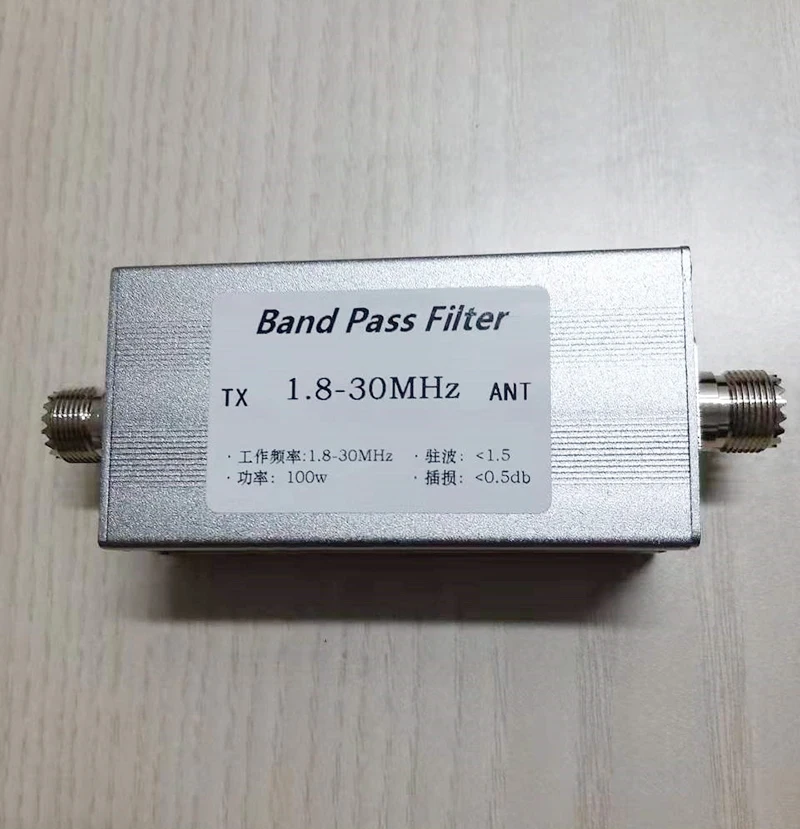 

1.8-30MHz Band Pass Filter BPF Anti-interference Improve selectivity and suppress clutter