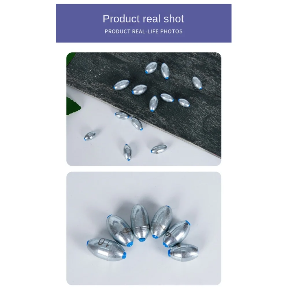 20pcs Fishing Alloy carbon steel material Sinkers Big Hollow Lure Weights Fishing Tackle3g/4g/5g/6g/7g/8g/9g/10g