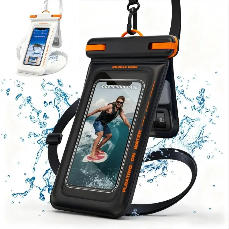 Double Space Waterproof Phone Pouch with Lanyard – Floating Waterproof Case
