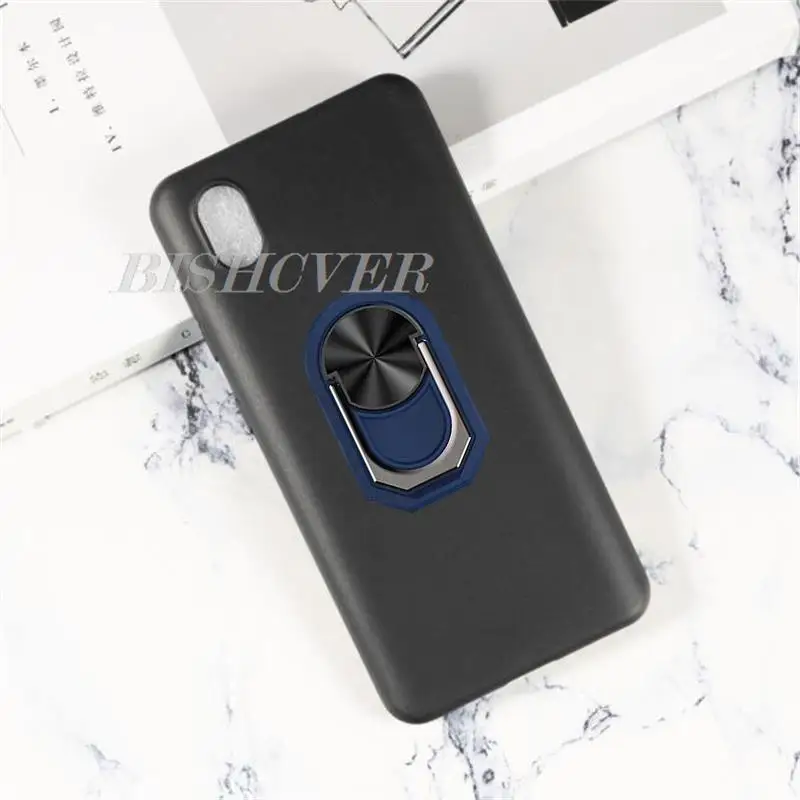 For ZTE Blade A3 A5 A7 2019 2020 A7s L210 V2020 20 Smart 4G 5G V9 V10 Vita Back Ring Holder Bracket Case TPU Soft Silicone Cover 3