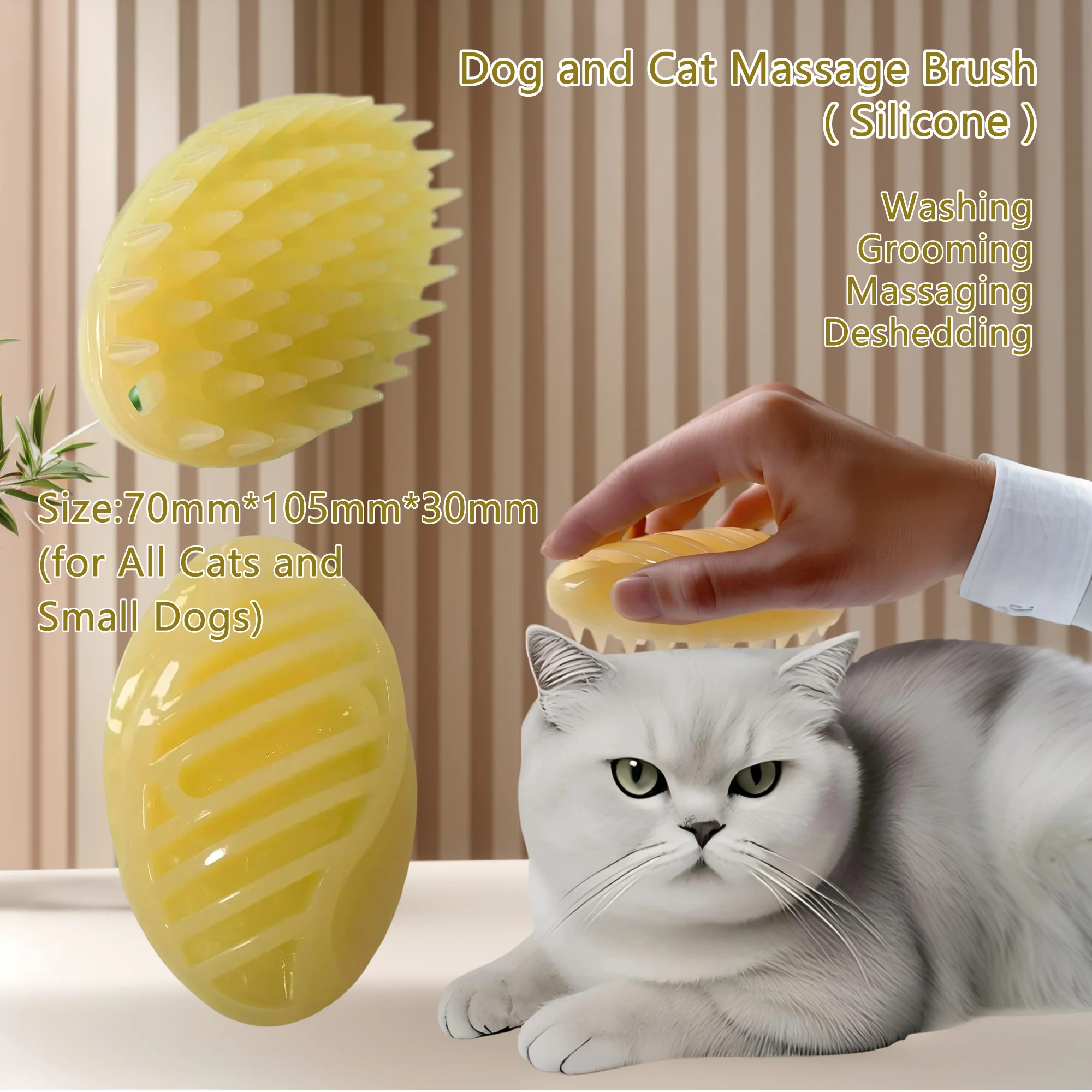 Silicone Bristles Dog Cat Massage Brush Combs Cleaner Puppy Hair Removal Slicker Brushes Wash Tools For Pets pet brush comb