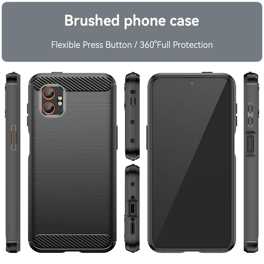 Carbon Brushed Rugged Armor TPU Soft Case