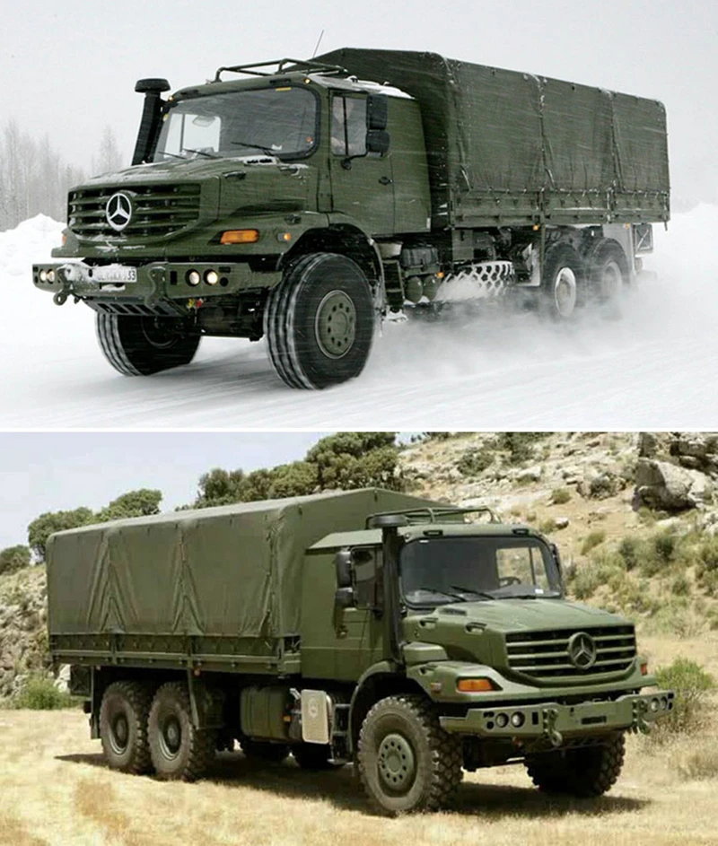ماکت ماشین کایدویی طرح کامیون جنگی مدل Mercedes Benz Zetros کد 685007