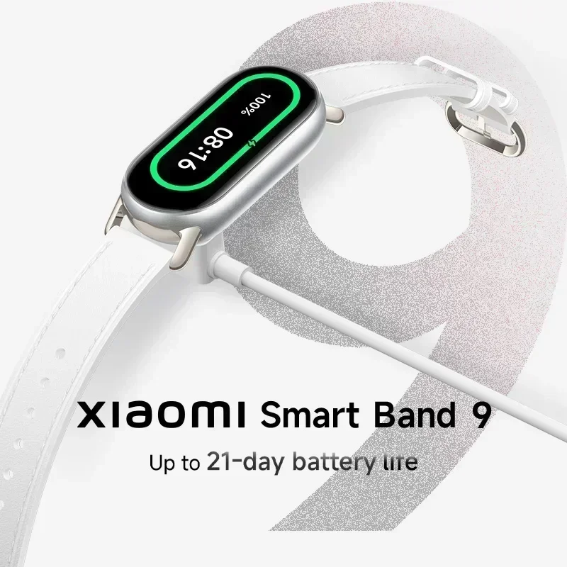 [World Premiere]Global Version Xiaomi Smart Band 9 21-day Life 1.62" AMOLED Display Sleep Monitoring 150+ Sports Modes 3