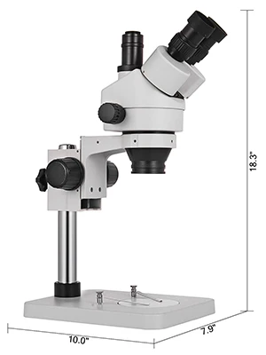 SucceBuy 3.5X-90X Trinocular Stereo Digital Microscope 360° Swiveling Simul-Focal Support Camera Connect Lab Optical Instruments