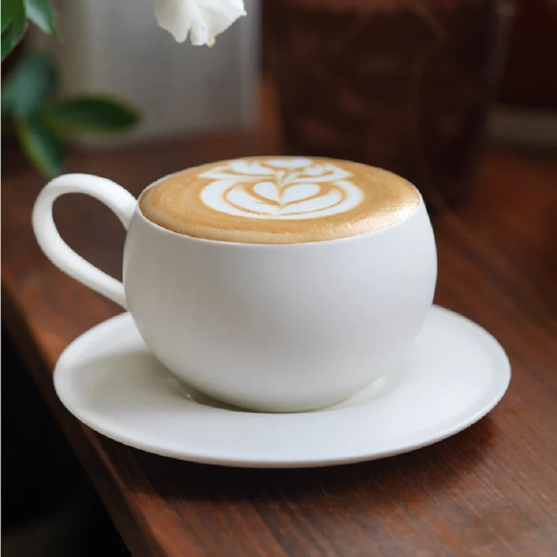 

Egg shaped Coffee cup dish set latte flower cup ceramic afternoon tea high-grade exquisite matte egg coffee cup
