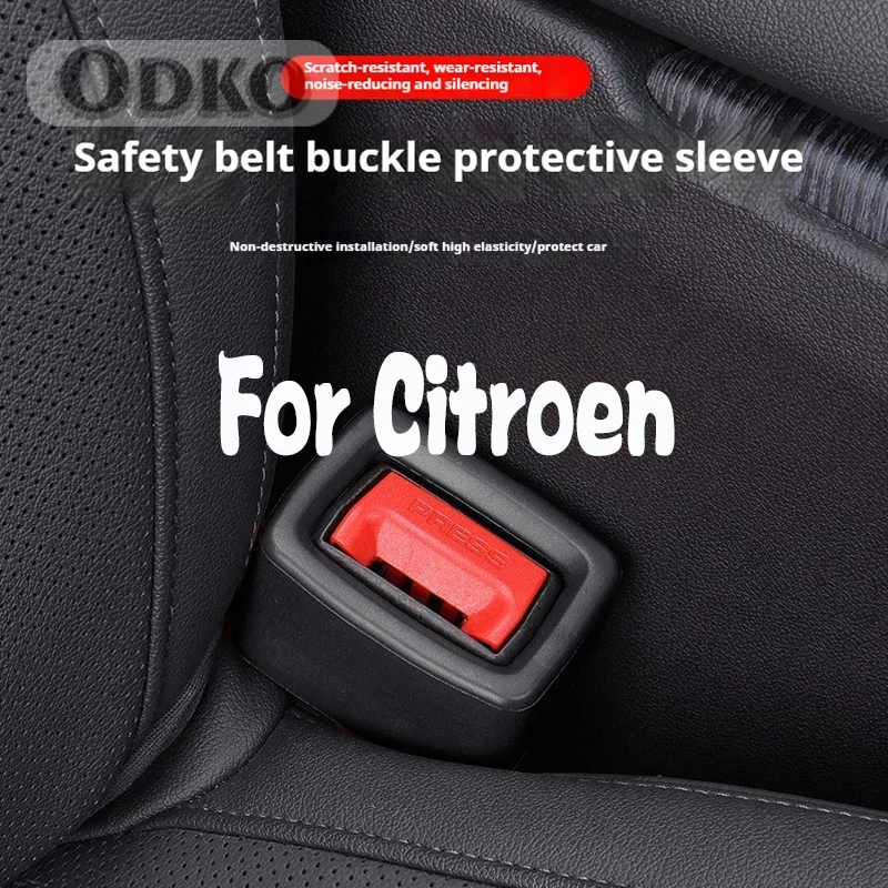 Car Safety Belt Buckle Holder Silicon Gel Buckle Protective Cover For Citroen C6 C3XR C3L C5 AIRCROSS C4 C5X C3-XR