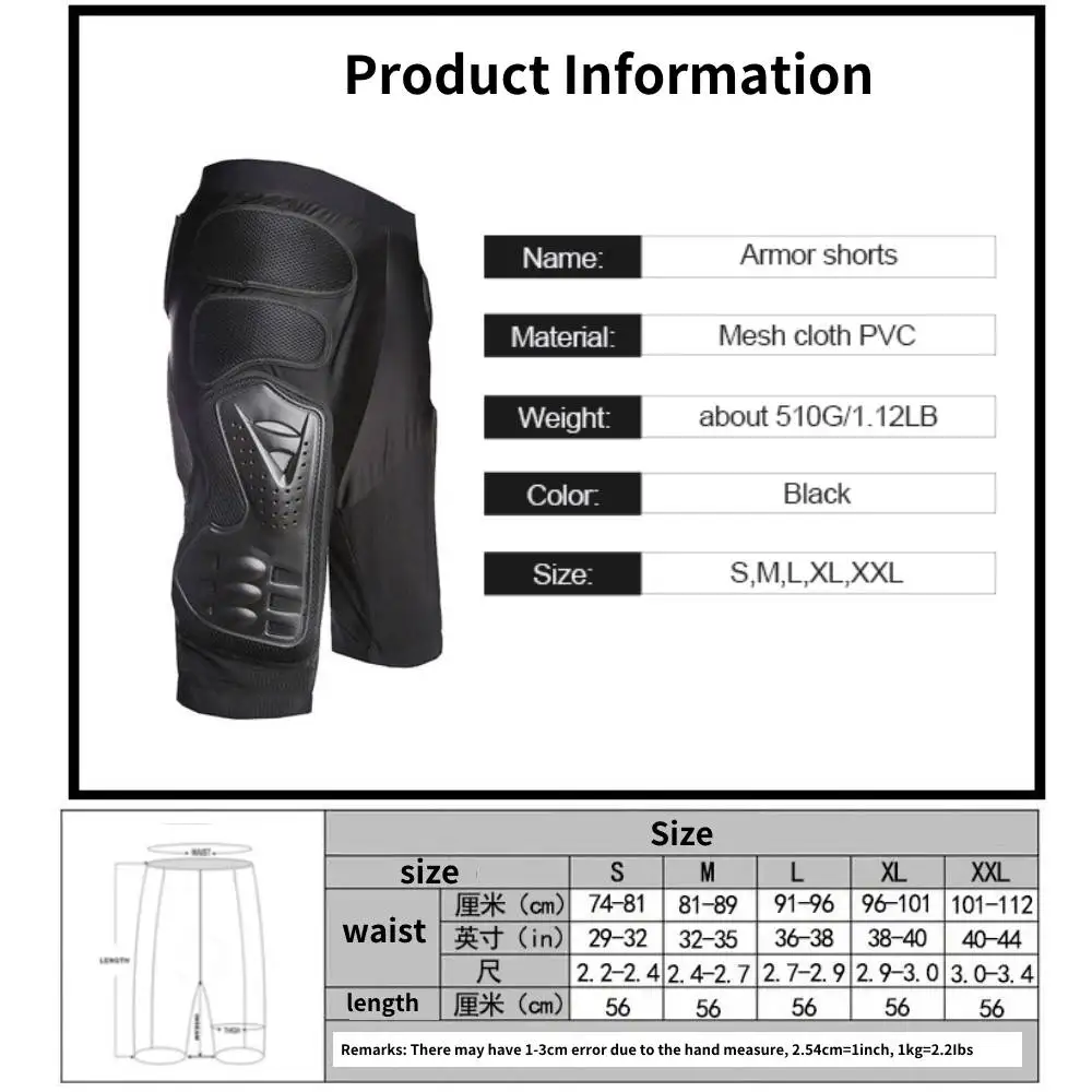 Motorcycle Hip Protection Padded Pants Skiing Hip Pad Shorts Cycling Skating Skateboard Snowboard Armour Shorts Protective Gear