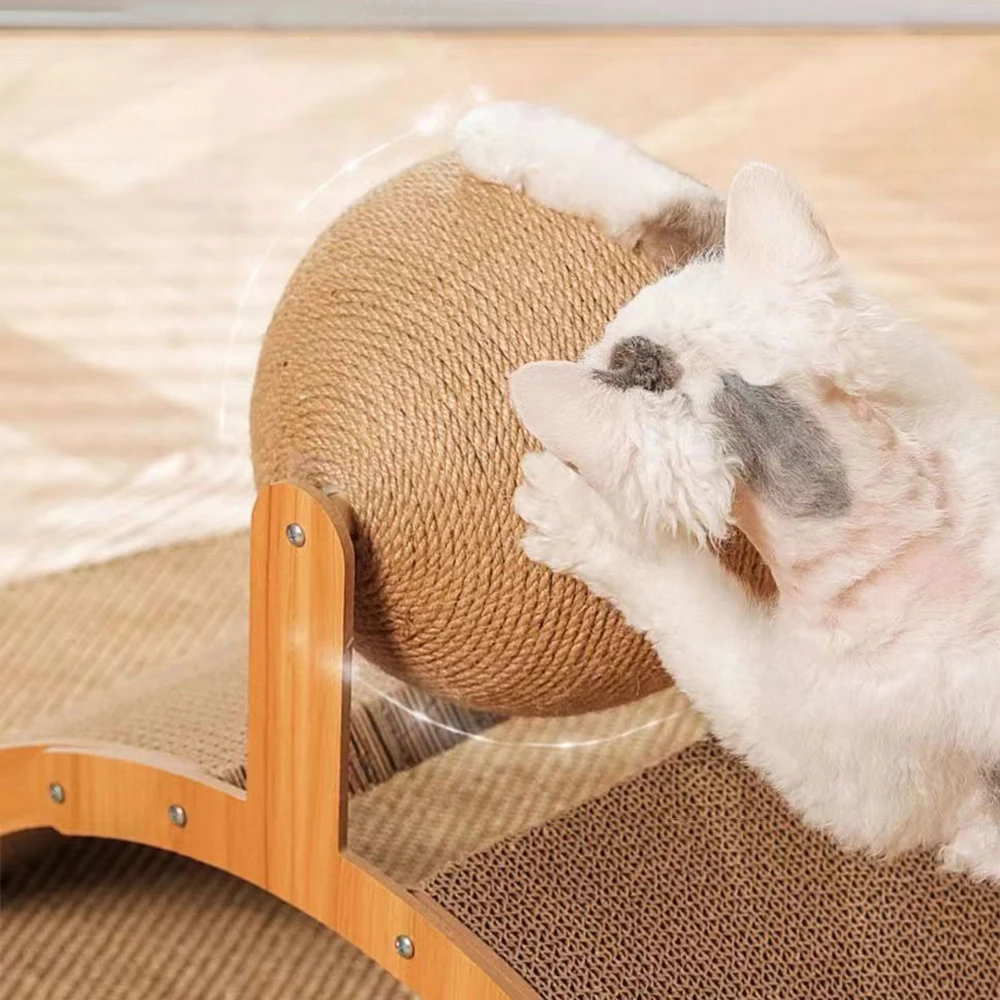 Cat Toy 1PC Cat Scratcher Ball Scratching Toy Cats And Dogs Interactive Solid Wood