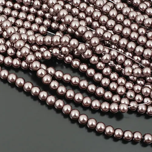 Vibrant Glass Dyeing Color Round Imitation Pearl Beads for DIY Jewelry and Accessories