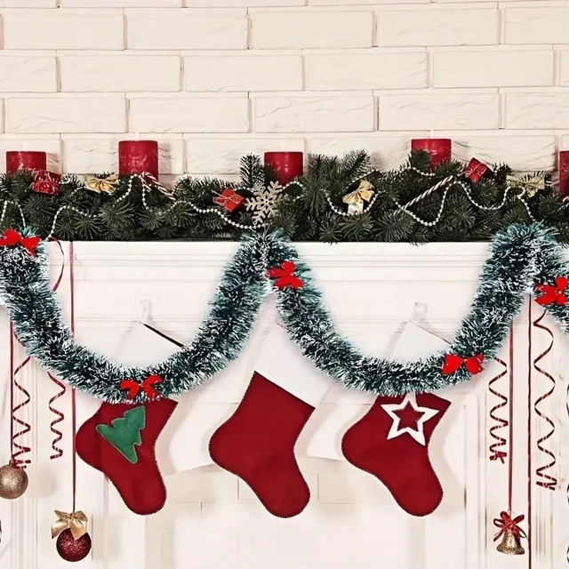 Christmas Tinsel Ribbon Garland 5