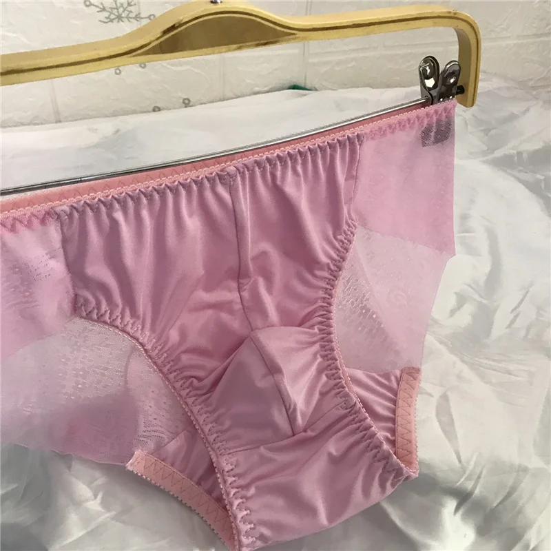 Sexy Men Underwear Briefs Bulge Pouch Lace Gay Underwear Middle Waist Soft Underpants Breathable Peni Pouch Bikini 6