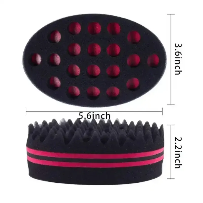 Double Sides Magic twist hair brush sponge Sponge Brush For Natural afro coil wave dread For Hair Styling Tool