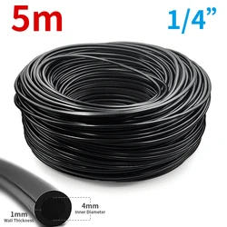 Black Drip Irrigation Hose - 5m, Ideal for DIY Garden Systems and Versatile Water Distribution (Black)