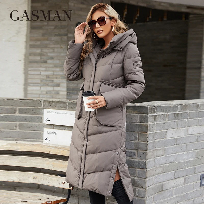 Women's Winter Parka, Long Warm Quilted Coat, Down Jacket, Thickening and  Velvet, Warm Casual Coat with Hat, A Black, L : : Fashion