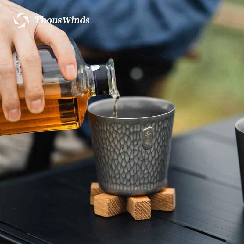Thous Winds Ti-DOUBLE 300ml Titanium Camping MUG Outdoor Cup Lightweight Titanium Coffee Cup Backpacking Picnic Camping Supplies 3