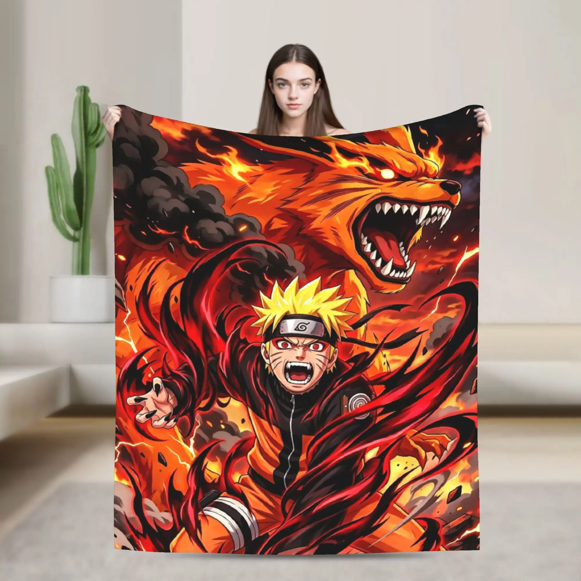 Luxurious Naruto Inspired Soft Fleece Blanket - Warm Flannel Manga Throw