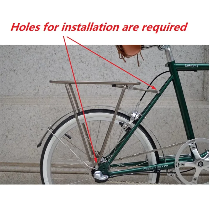 シティバイク用リアラゲッジキャリア、304ステンレススチール