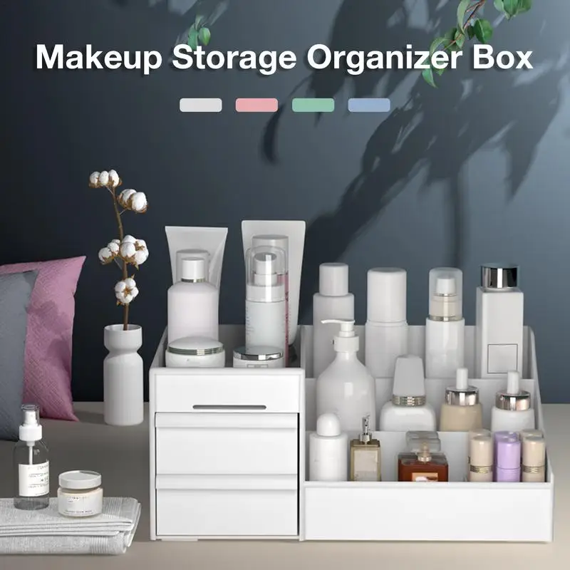 

Makeup Storage Organizer Box Cosmetic Display Drawer Storage Case Makeup Vanity Sundries Box Durable Cosmetic Storage Organizers