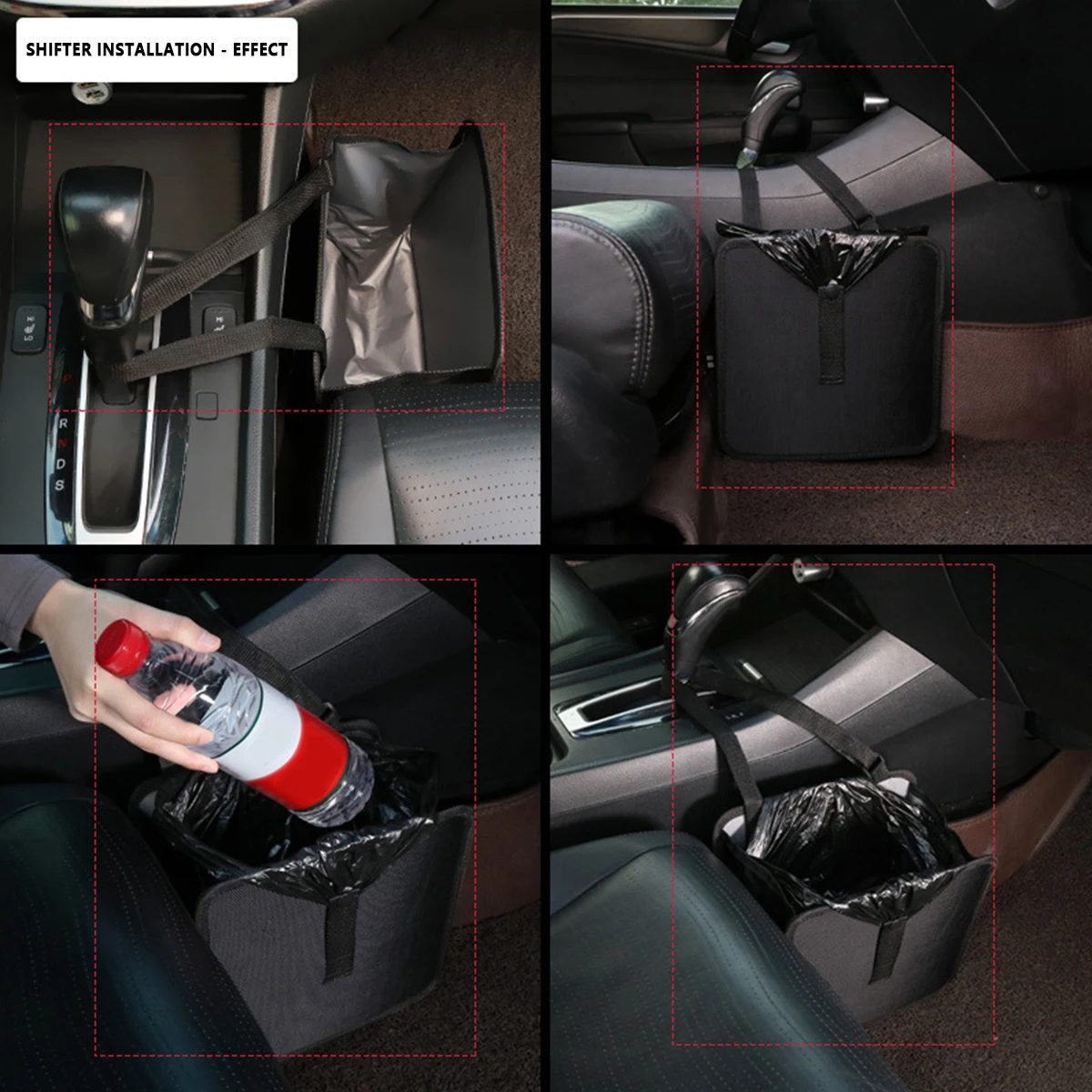 Car Trash Can 6.5L Adjustable Strap Waterproof Foldable Portable Organizer Bin