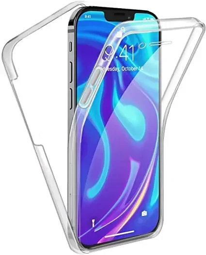 360° Full Body Transparent Phone Cover with Dual-Side Protection