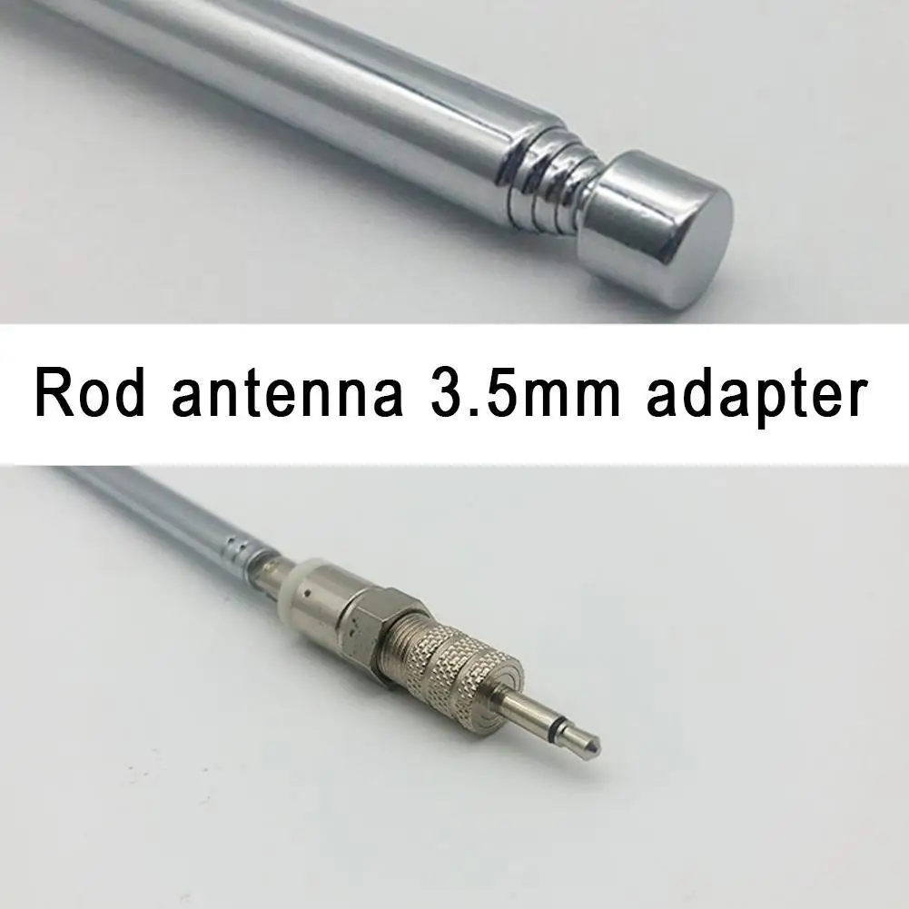 4PCS/Set Telescopic Rod Antenna F Type Male Connector To PAL 3.5mm Adapter TV FM Radio Antenna Stereo Receiver Amplifier