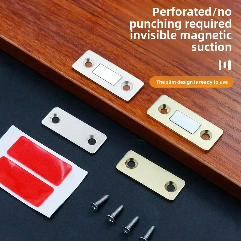 Magnetic Cabinet Catches 1-10 Sets Magnetic Cabinet Catches Door Stops Magnet Invisible Soft-Catch Ultra-Thin Anti-Rust with Screw for Home