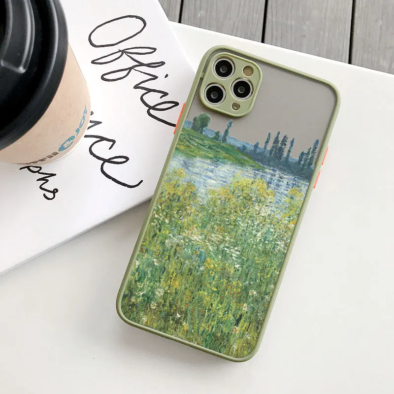 Kunstvolle Van Gogh Ölgemälde Handyhülle für iPhone 16 15 14 Plus X XR XS 17 Pro Max 14 11 12 13 Pro Max Mini Stoßfeste Rückseite – Detail 3