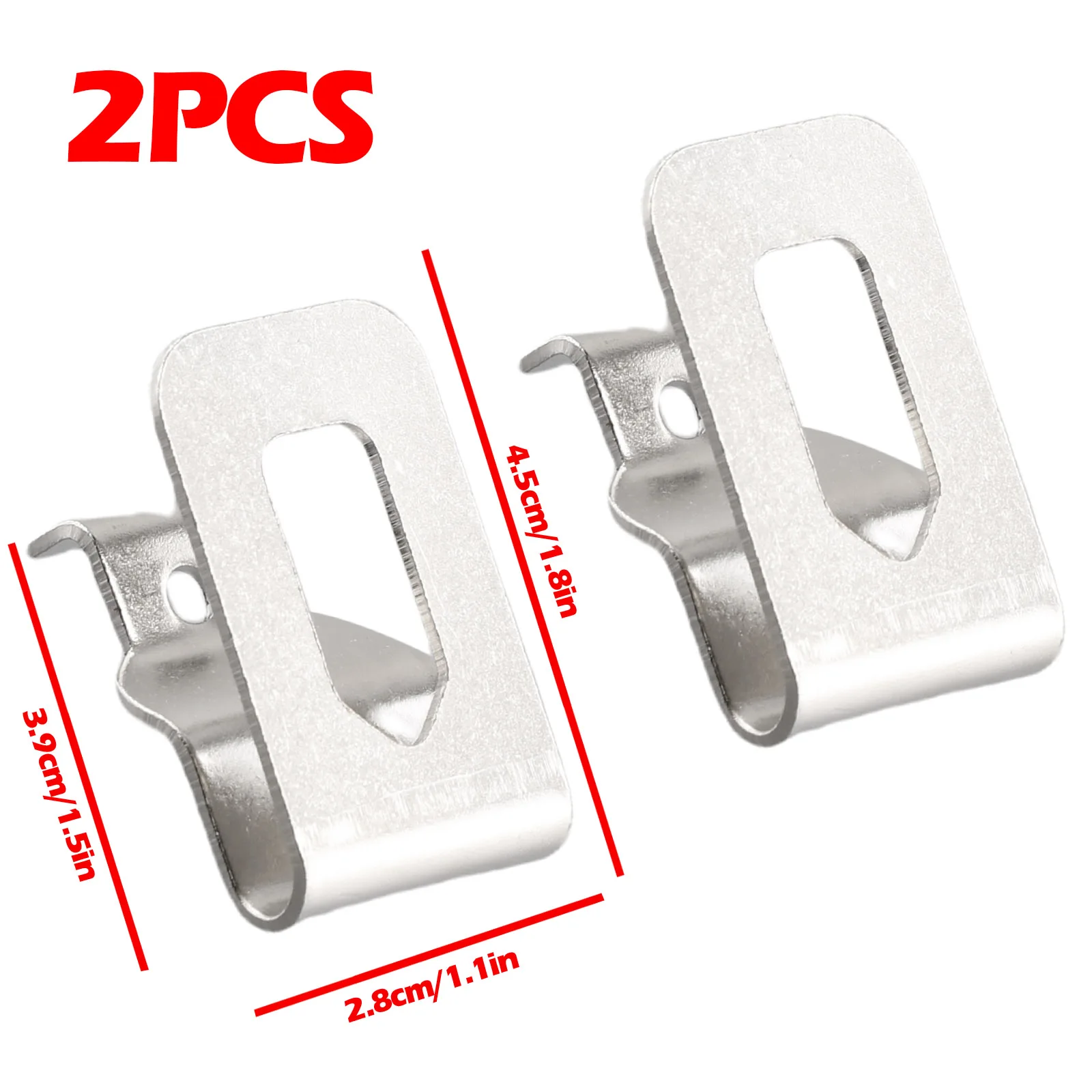 

High Quality Home Belt Clip Hook Belt Hook Part Replacement Drill Driver N268241 N169778 DCD980 Silver Steel 2pcs