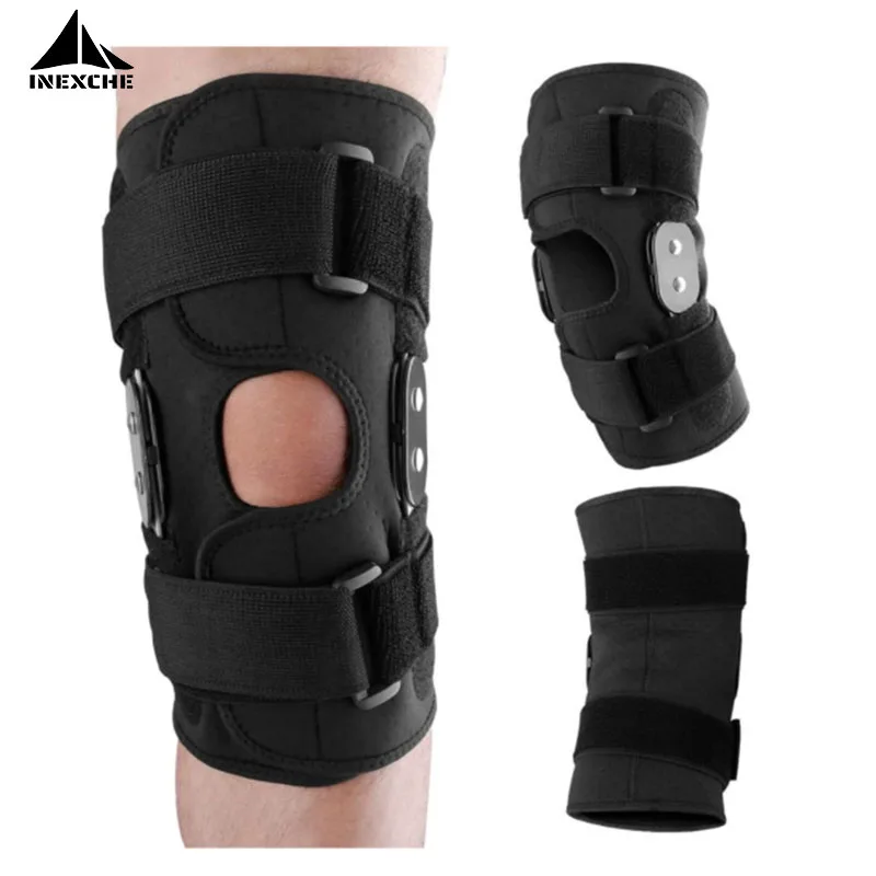 High Quality Adjustable Kneelet Knee Brace Patella Support Protector Alloy Hinged Sports Stabilizer Kneepad Wrap