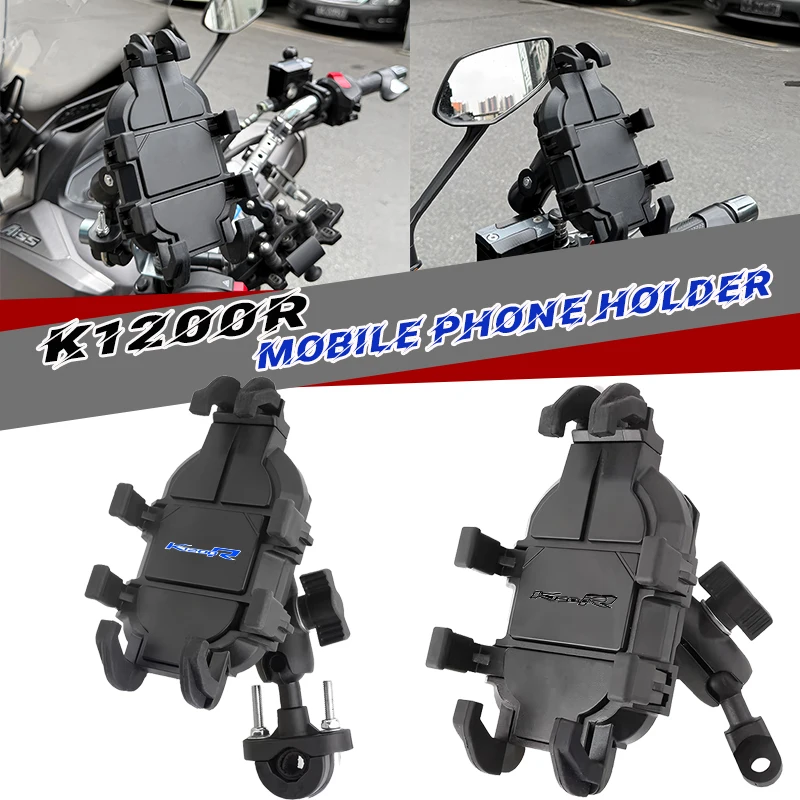 For BMW K1200R K1200S K 1200 R K 1200R Accessories Motorcycle Handlebar Mobile Phone Holder GPS Stand Bracket