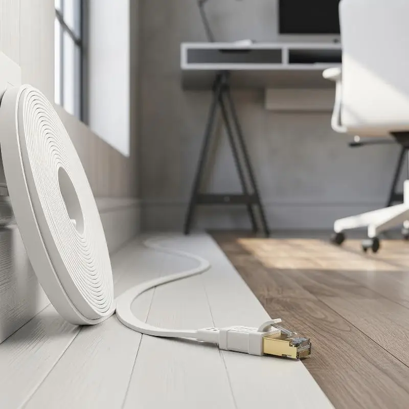 High-Speed CAT 8 Flat Ethernet Cable for Fast and Reliable Internet Connectivity