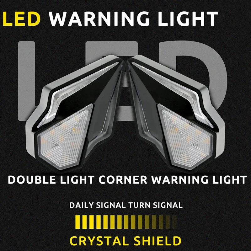 Shield Style Flowing Motorcycle Flashing Signal Light drl Driving Lights For motorcycle Scooter ATV Moto 12V 2pcs Motorcycle Light
