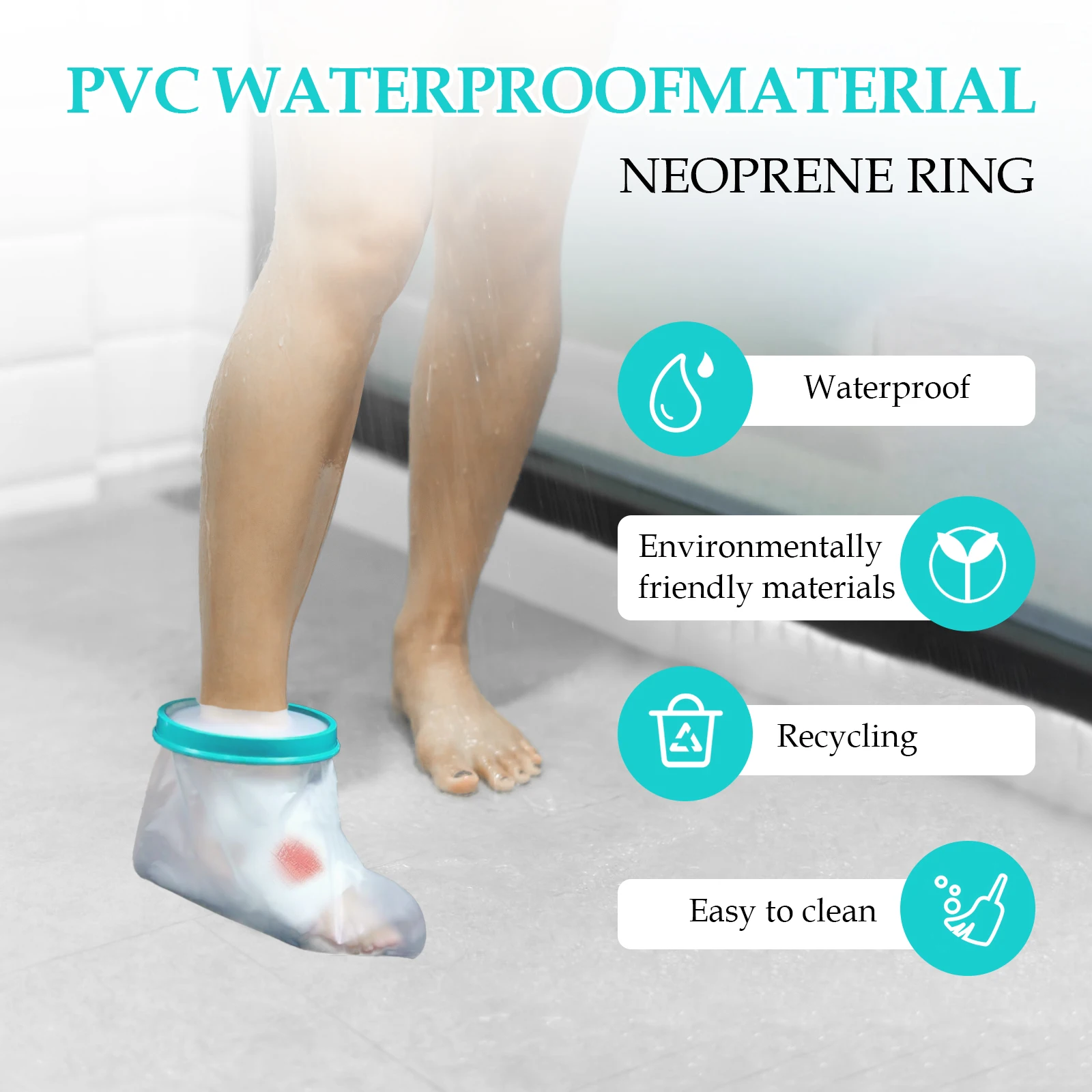 Waterproof Cast Cover Foot Dressing Leg Brace Bandage Reusable Plaster Bag Shower Bathing Sleeve Protector