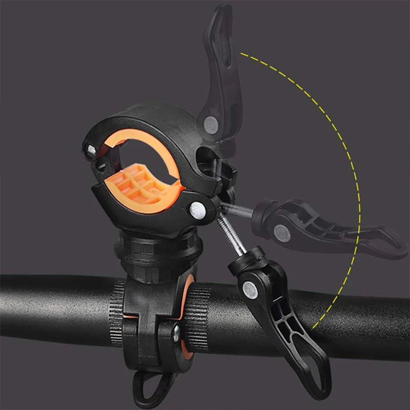 Support Universel Pour Lampe De Poche Vélo - Pince Réglable 28-40mm, Rotation 360°