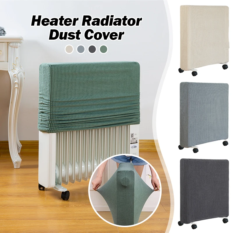 Washable Radiator Dust Cover Household Oil Tin Dust Cover Electric Heater Dust Cover Fabric Stretch Cover Home Storage Cleaning 2